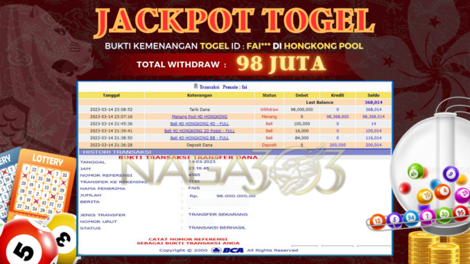 bukti jp naga303 #6 bukti jp naga303 #6