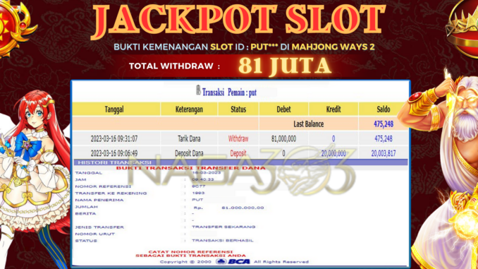 bukti jp naga303 #5 bukti jp naga303 #5