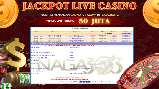 BUKTI JP NAGA303 #773 BUKTI JP NAGA303 #773