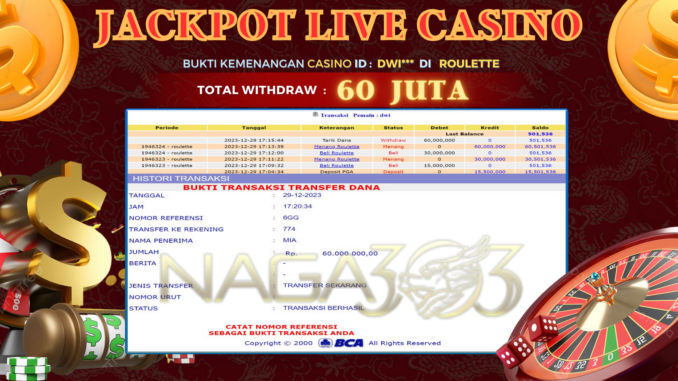 BUKTI JP NAGA303 #775 BUKTI JP NAGA303 #775